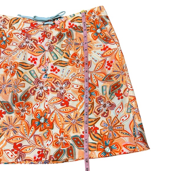 NWT RipSkirt sports skirt pinwheel floral size medium pull on cover up elastic - Picture 7 of 8